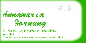annamaria hornung business card